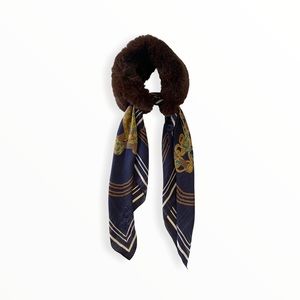 NWT Faux Fur Neck Warmer with Pull-Through Scarf